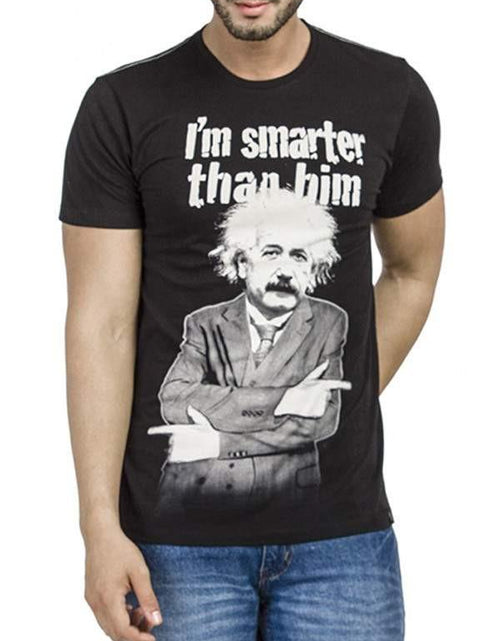 Load image into Gallery viewer, Einstein I'm Smarter Black Half Sleeve Men T-Shirt
